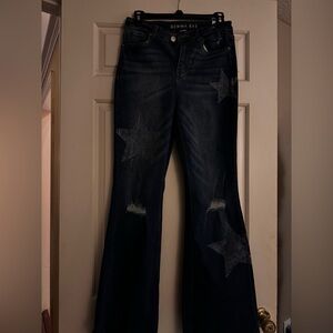 Gemma Rae Midnight Blue Star-Studded Flare Jeans